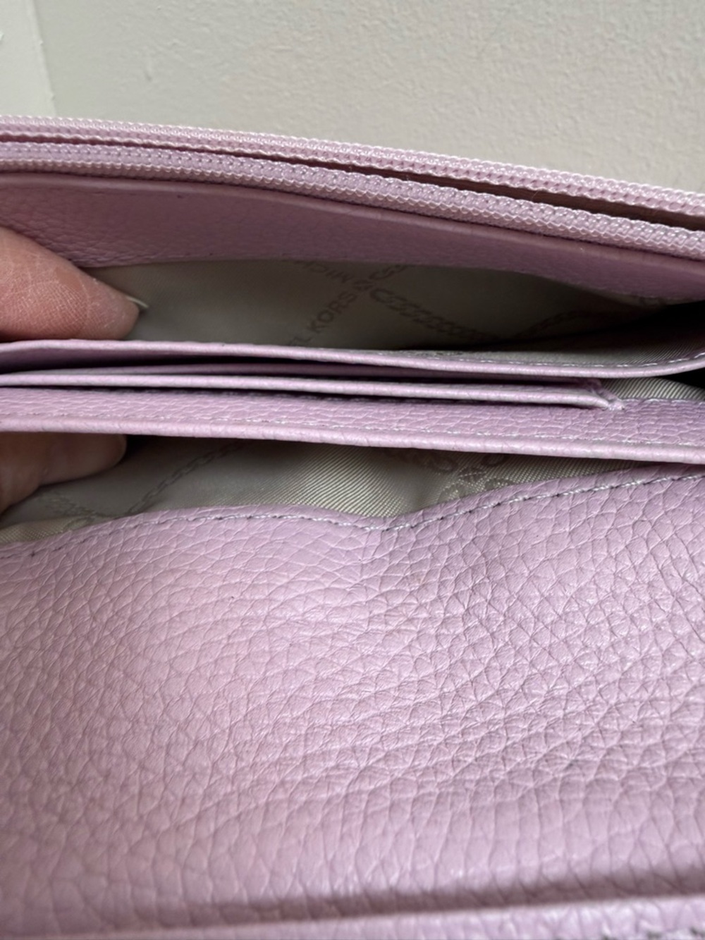 Michael Kors Lilac Pebbled Leather Phone Crossbody - Picture 8 of 12